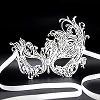 Vista 51 de IETANG - Antifaces venecianos para parejas, baile de máscaras, accesorios de disfraz o fiesta, 1 par Negro