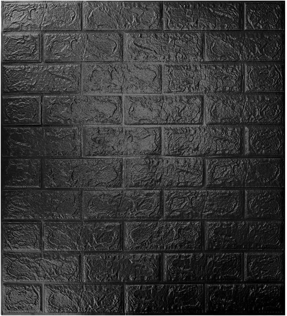 REXOTEX Self-Adhesive Waterproof PE Foam 3D Wall Panels Wallpaper Sticker for Bathroom, Living Room, and Home Decoratio (70 x 77cm) (Pack of 1)