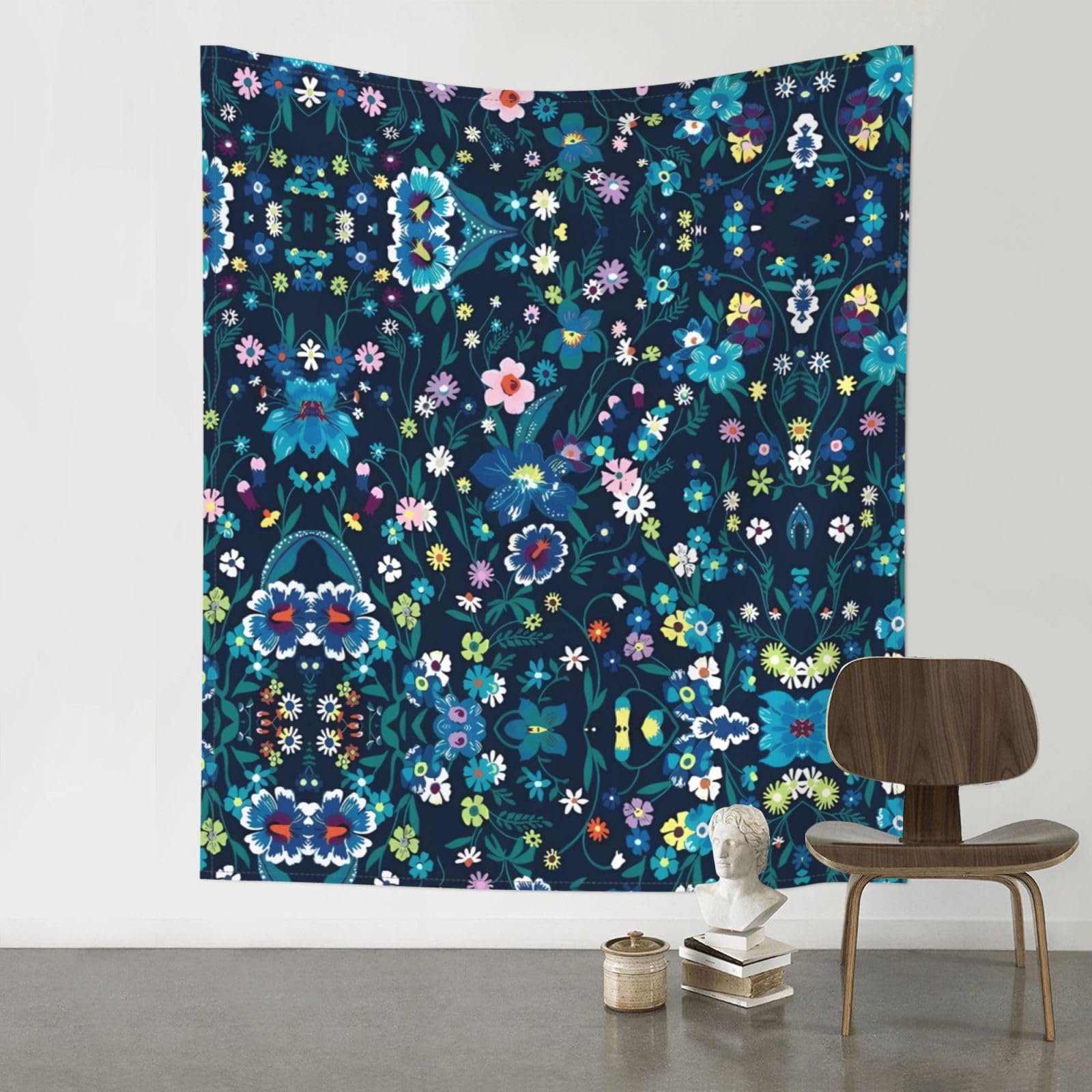 HJFCZH Moonlight Garden Prints 60x51in Wall Tapestry Bohemian Throw - Dorm Decor, Beach Blanket, Sofa Cover & Unique Gift
