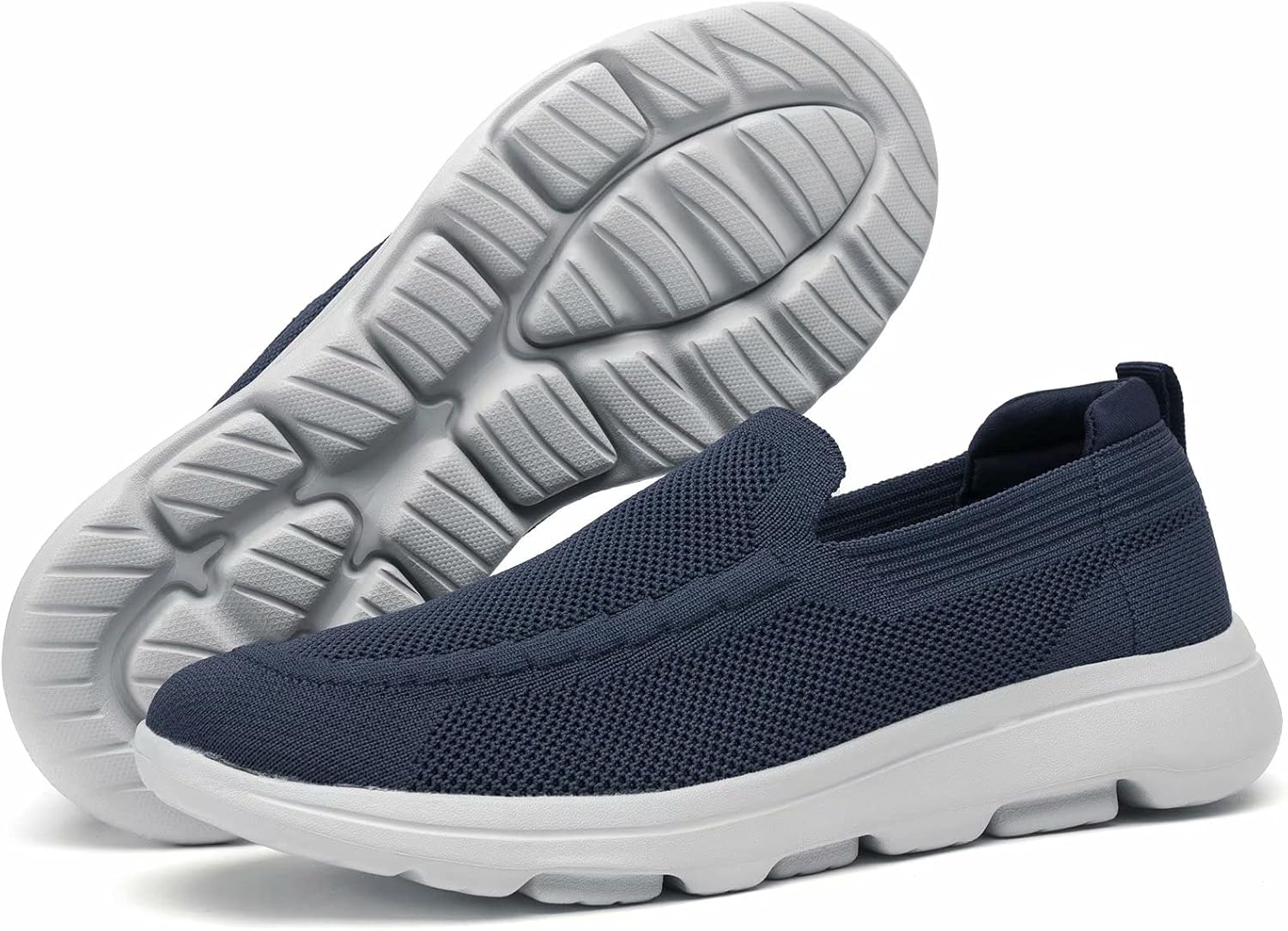 konhill Men's Walking Shoes Slip on Loafers- Mesh Casual Tennis Sneaker Breathable Shoes - Image 6