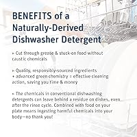 Vista 4 de Grab Green Detergente automático para lavavajillas en polvo 3.17 libras, 80 cargas, sin fragancia, a base de plantas y minerales, limpieza superior