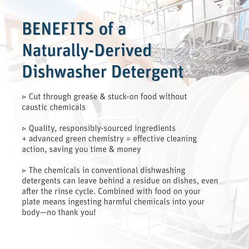 Miniatura 4 de Grab Green Detergente automático para lavavajillas de 317 libras 80 cargas sin fragancia a base de plantas y minerales limpieza superior potente