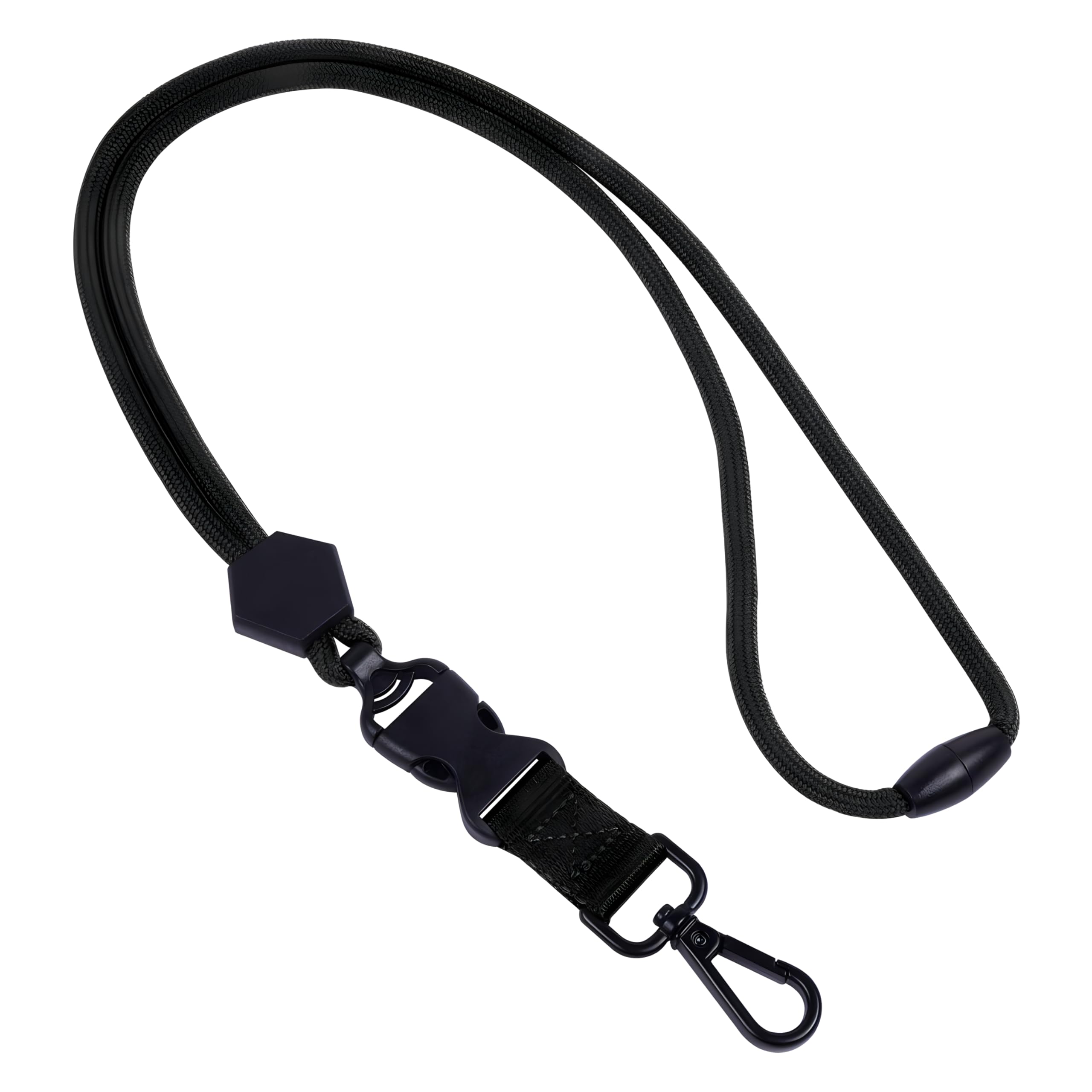 Breakaway Lanyards for ID Badges - Safety Breakaway Lanyard, Adjustable Neck Strap for Card Holder and Keys Black