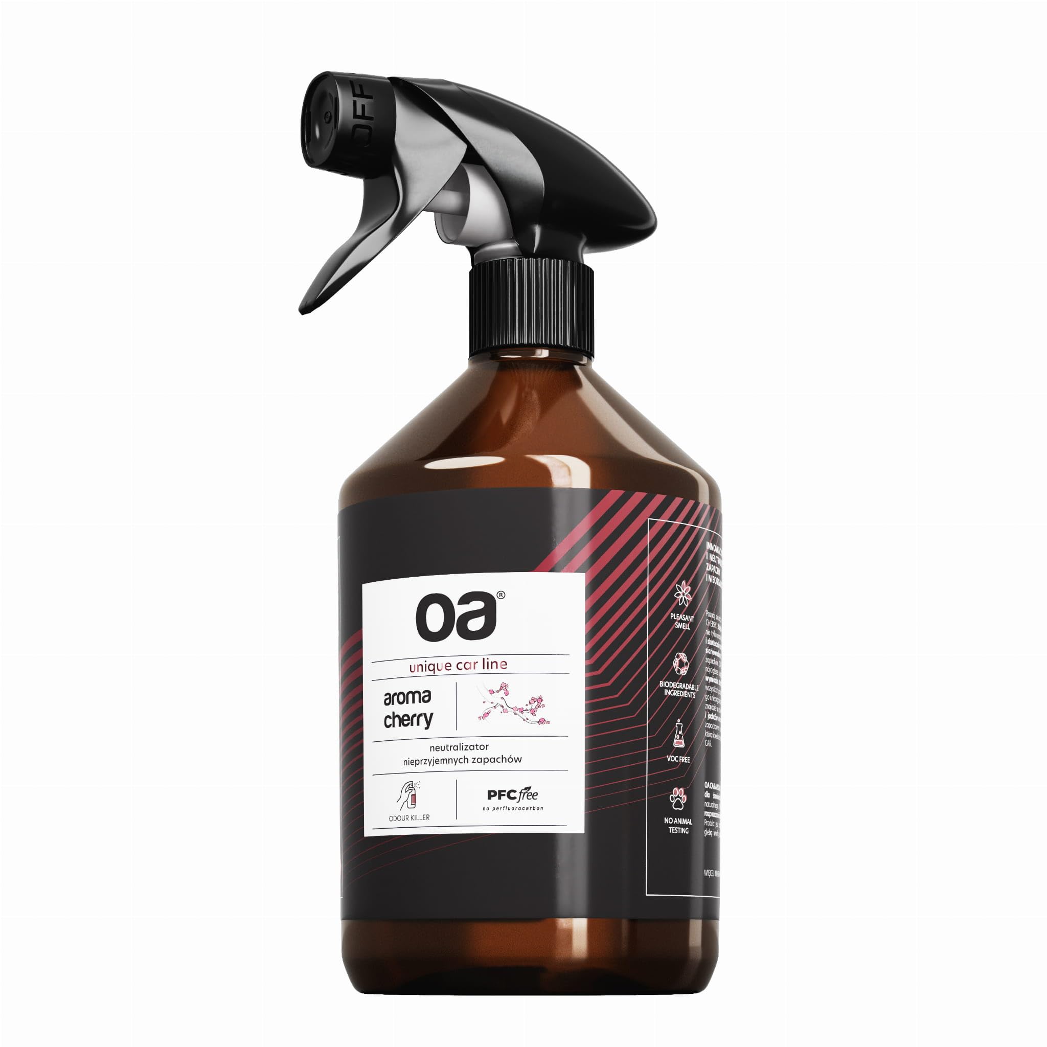 OA Car Aroma Cherry Destructeur d'Odeur Élimine les Mauvaises Odeurs Voiture Maison En Spray 500 ml