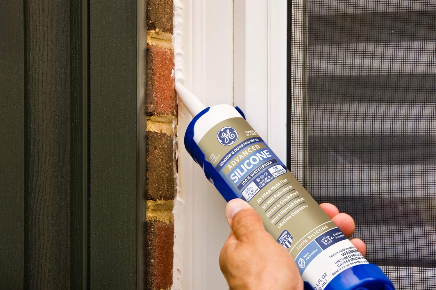 Exclusive Discount 80% Offer GE Sealants & Adhesives Advanced Silicone 2 Window & Door Sealant, 10.1oz, White