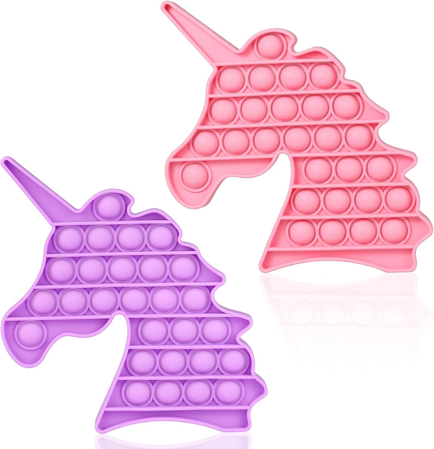 HiUnicorn Girls Fidgets Toys Easter Gifts - Big Large Butterfly Pop 24 Packs Easter Basket Stuffers, Cat Poppers Unicorn Dimples Bracelet Keychain, Animals Pop Tube Infinity Cube Stress Sensory Toy (Unicorn Fidget Pack)