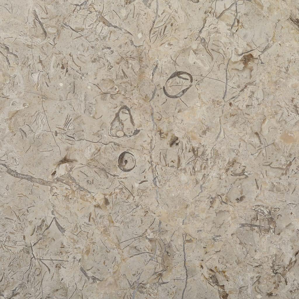 vidaXL Table Top Grey Marble 20 in Diameter Durable Table Top Round