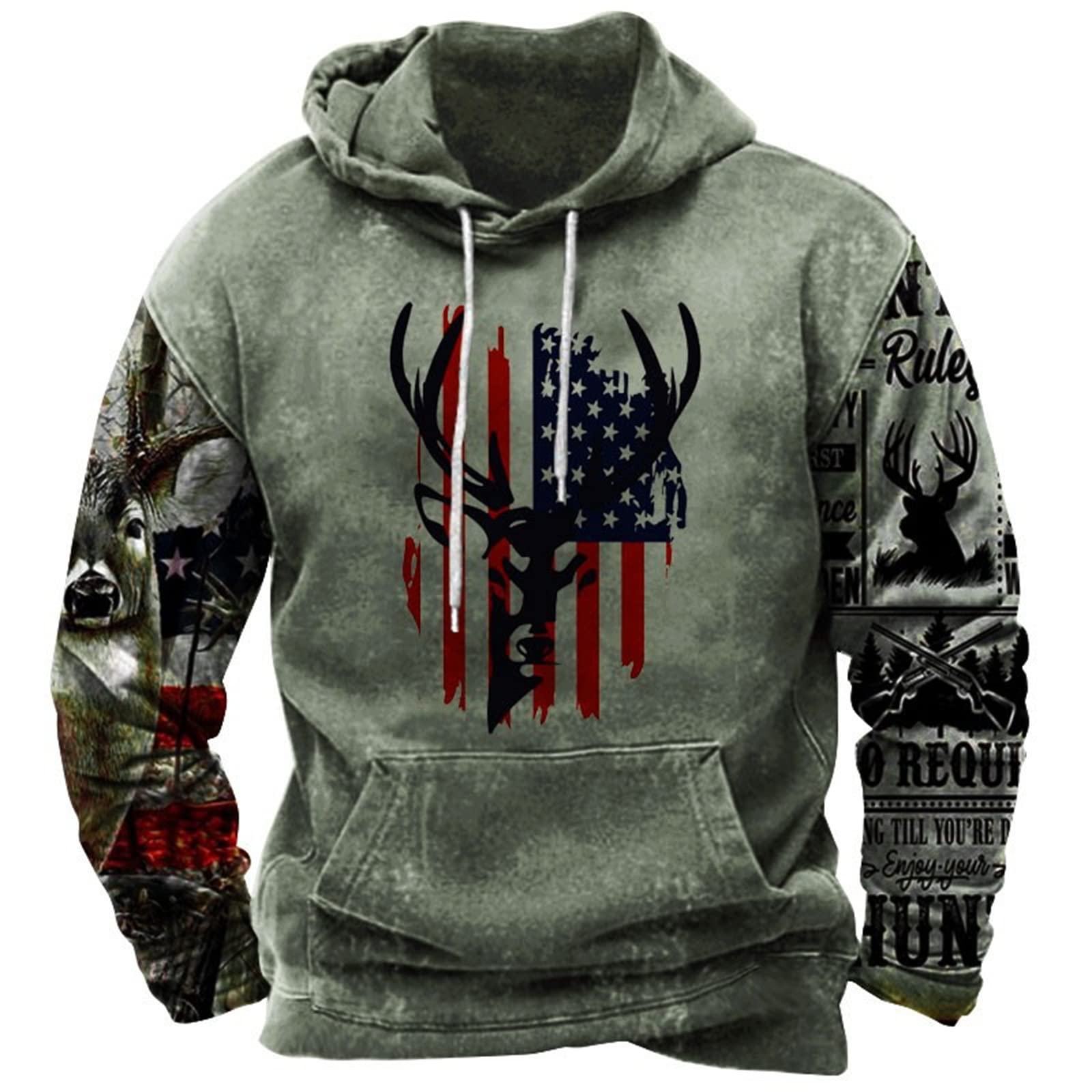 Keephen Men's # 6 Vintage Western Aztec Hoodie 3D Digital Geometric Print Long Sleeve Hooded Pullover Sweatshirt With Pocket