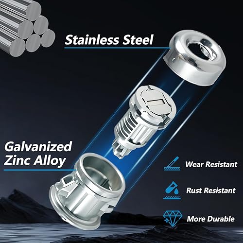 Miniatura 3 de 1 par de cilindros de cerradura de puerta con juego de llaves compatibles con Ford F150 F250 F350 F450 F550 Super Duty Excursion Explorer Freestar