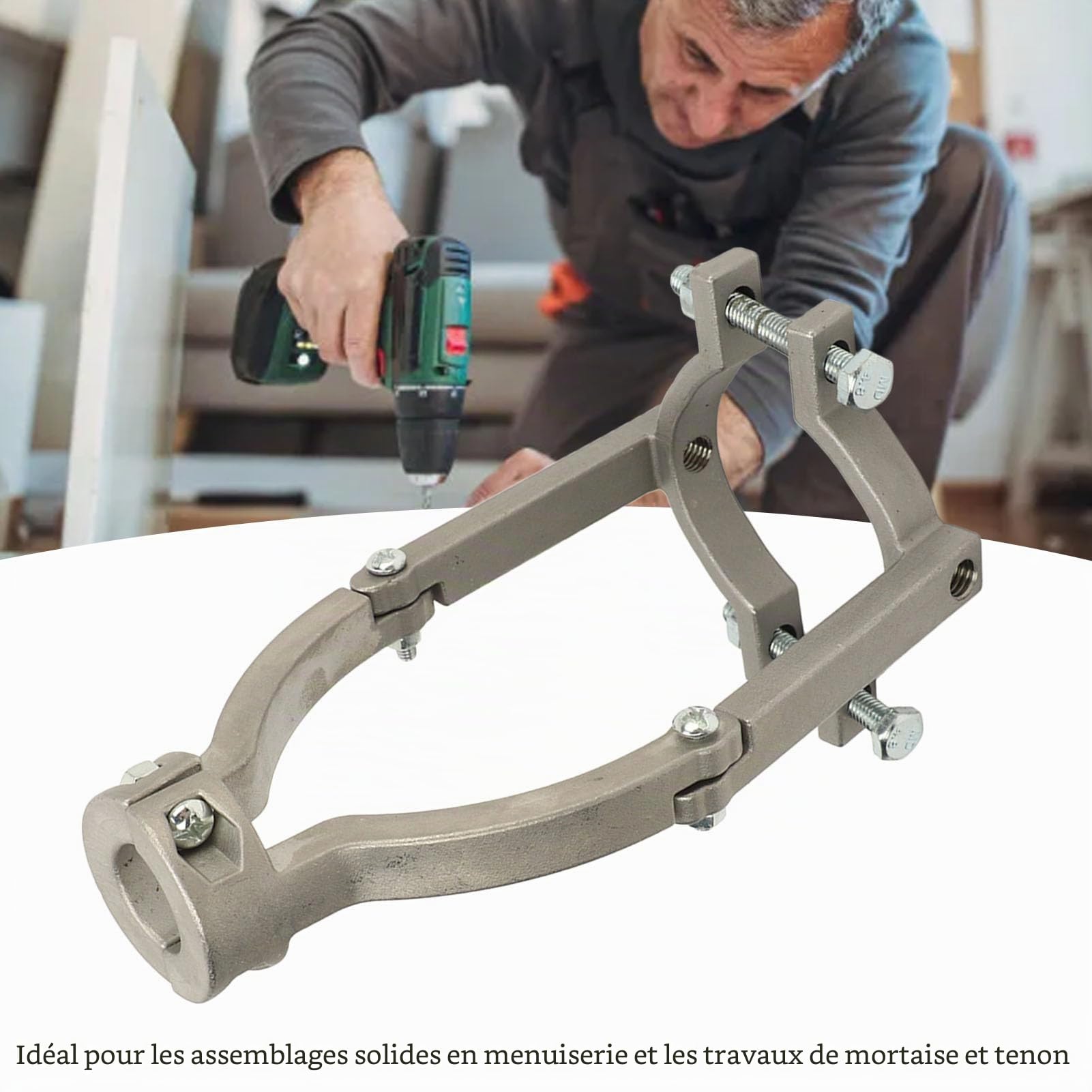 Alomejor Convertisseur Tenon Carré,Universel Adaptateur Foret Menuiserie 25 mm 30 mm for Artisans Bois Assemblages Précis Perceuses Machines à Bois