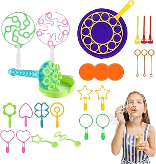 Bubble Wands Set Large Bubble Stick Ring Soap Bubble Summer Parties Toy for Children Random Color 28PCS Bubbles