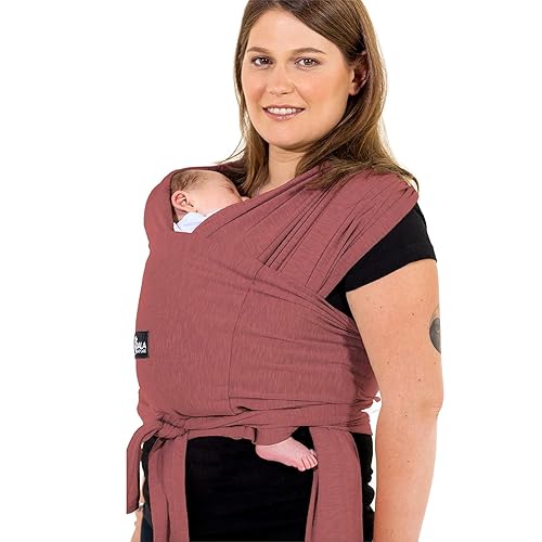 Koala Babycare Portabebés, ajustable y fácil de llevar como camiseta, envoltura para bebé, talla única, portabebés unisex de hasta 22 libras