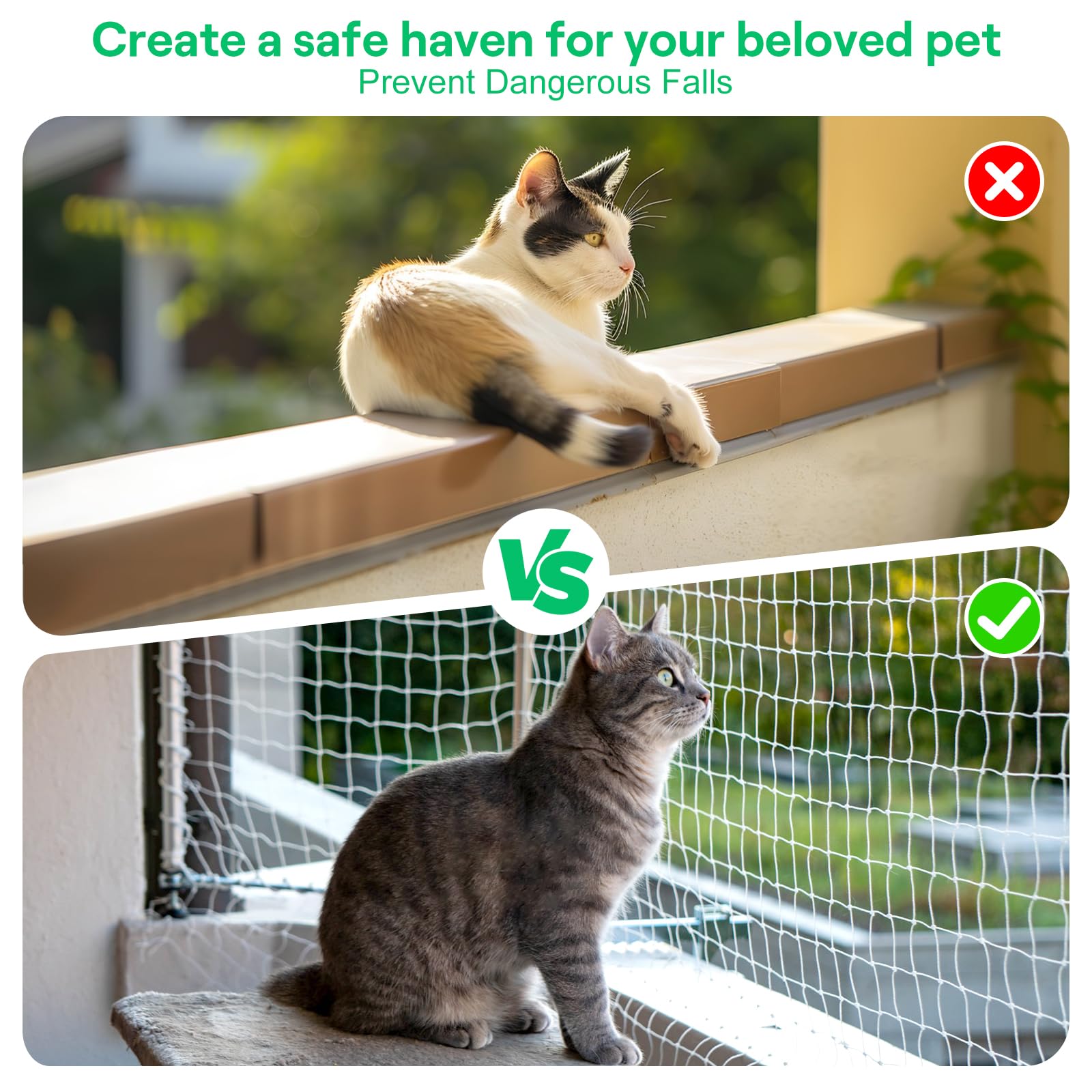 Rete per Gatti, Rete Gatti Balcone 10 x 3 m Rete Protezione Gatti Balcone, Bianco Rete Balcone per Gatti, Rete Anti Uccelli, Multifunzione Rete Gatti per Balconi, Porte, Finestre, Scale, Giardini