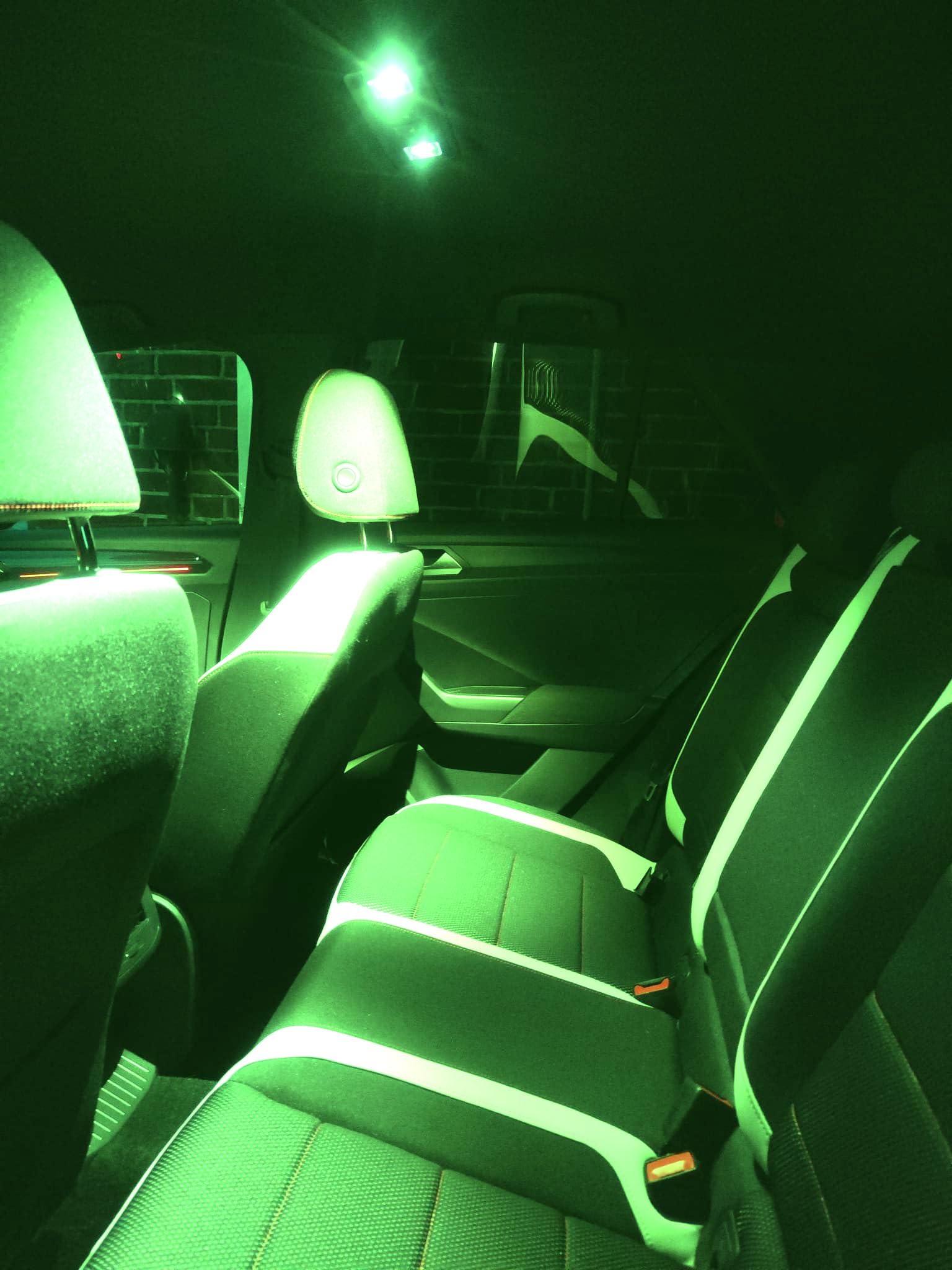 Onwomania Juego de iluminación interior LED SMD compatible con VW Tiguan l 1 / interior interior/verde 19 LED