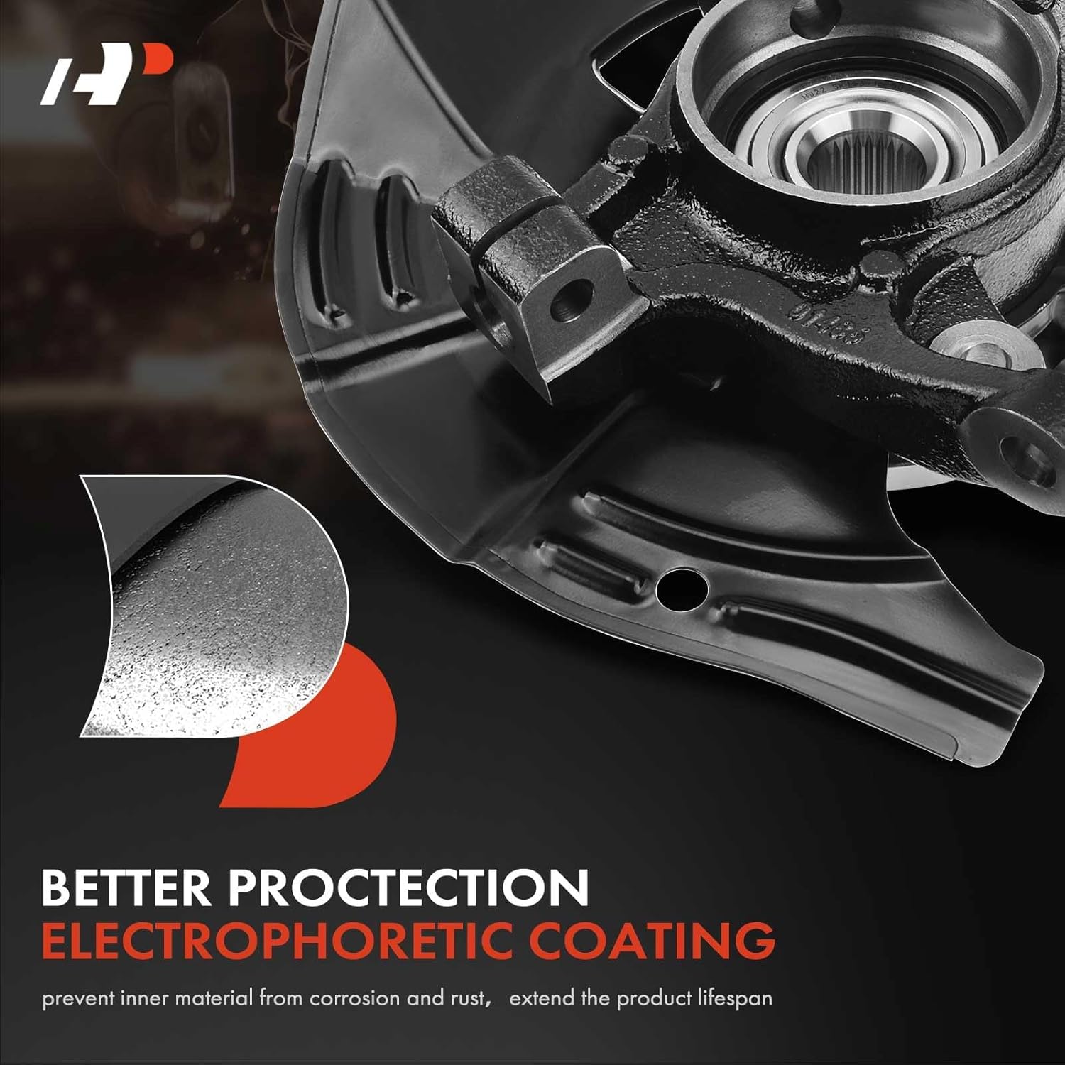 A-Premium Front Right Steering Knuckle & Wheel Bearing Hub Assembly Compatible with Kia Optima 2011, 2.0L, Passenger Side