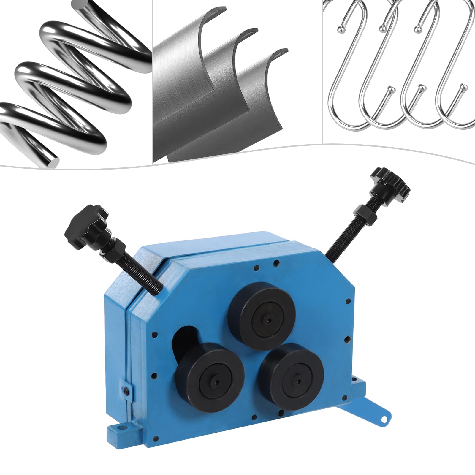 Rohrbiegemaschine,3in1 Rohrbiegemaschine Biegewinkel bis 360°Manuelle Metallbiegemaschine Betriebsart Manuell,Biegemaschine Rohre zum Biegen von Stahlplatten, Flachstahl und Rundstahl