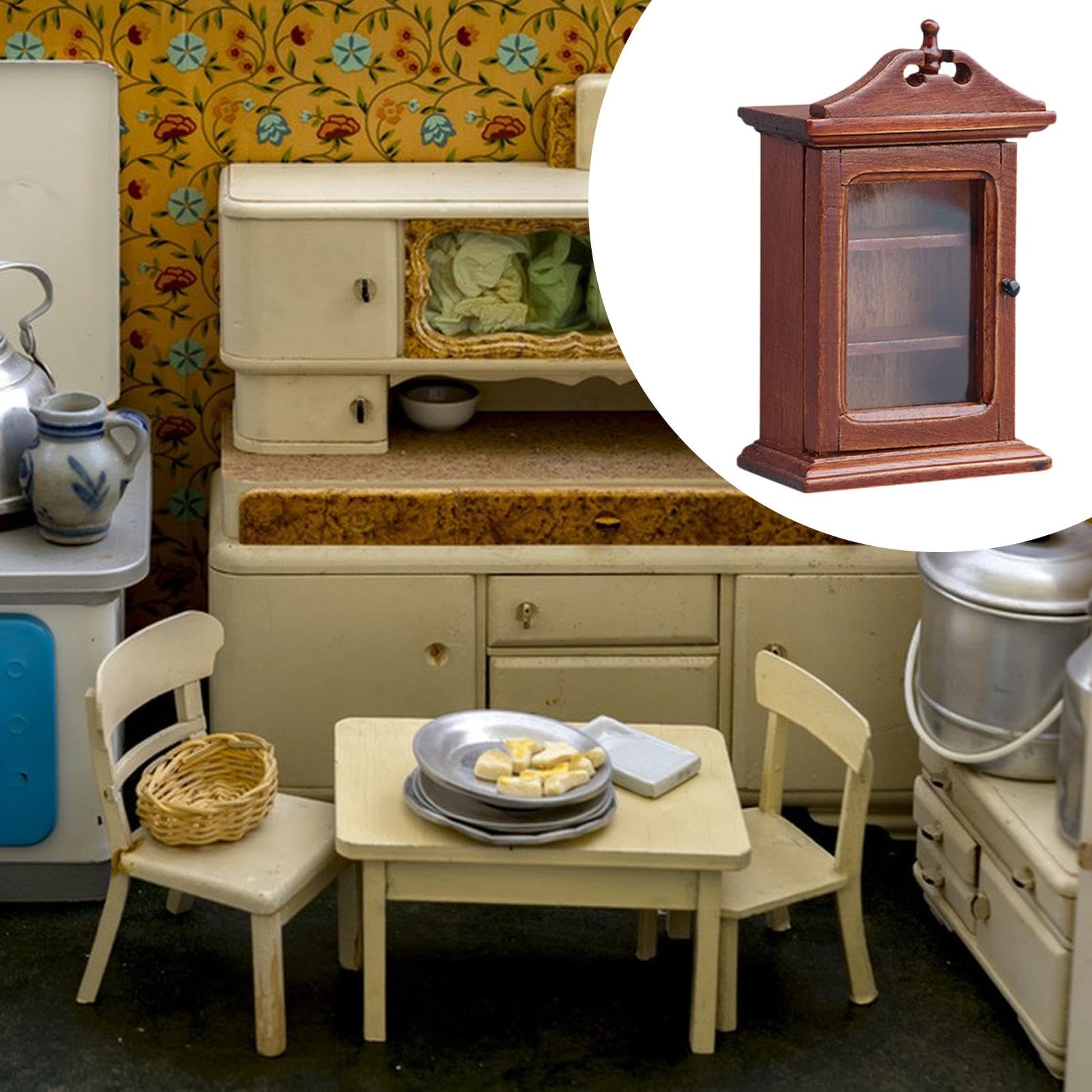 Mobile Sospeso Miniatura 1/12 Stile Europeo | stile europeo, legno, per casa bambole, micro scena