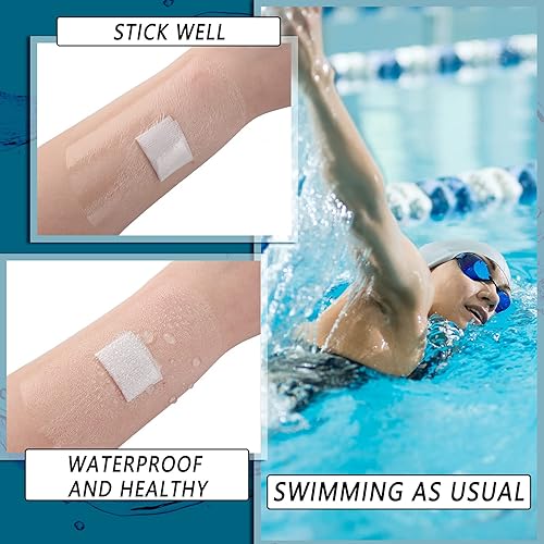 Miniatura 4 de 50 vendajes transparentes impermeables transparentes para vendaje adhesivo elástico, protector de parche redondo para ducha, cinta de tatuaje,