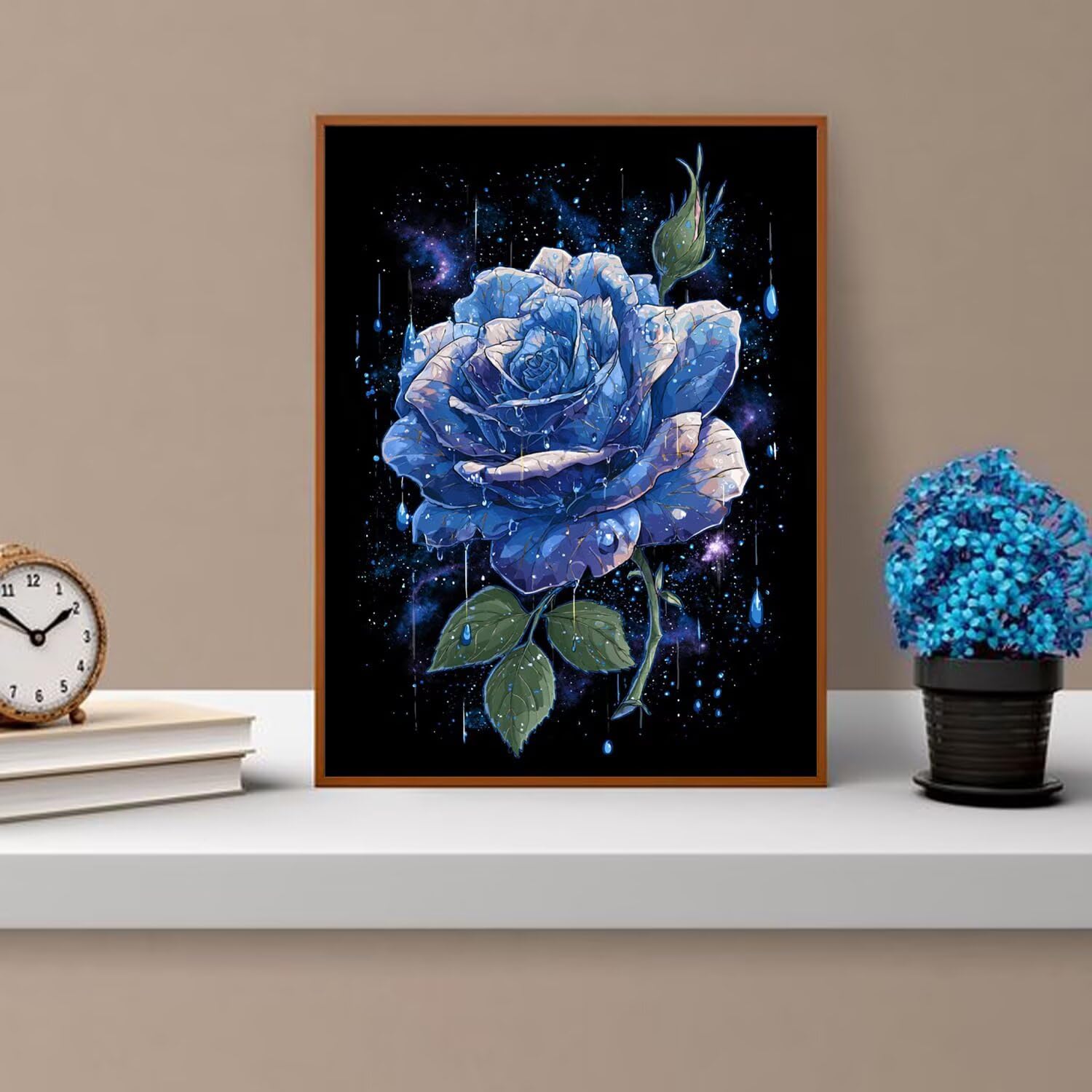 Dipingere con i Numeri Adulti Fiori, Il cielo stellare Dipingere con i Numeri Bambini DIY Kit, Set Premium con Pennelli, Decorazione Casa & Creativo Regalo, Attività di Tempo libero 90x120cm z-203