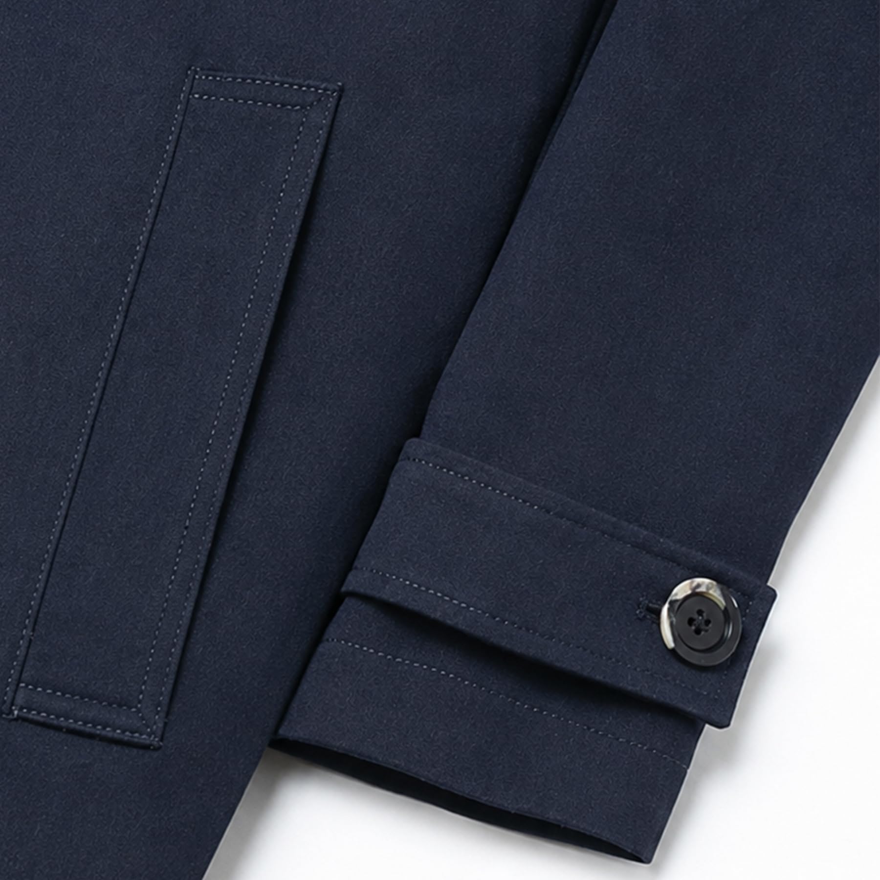 Allthemen Trench Uomo Monopetto Coton Cappotto Leggero Risvolto Media Lunghezza Giacca da Lavoro Primavera