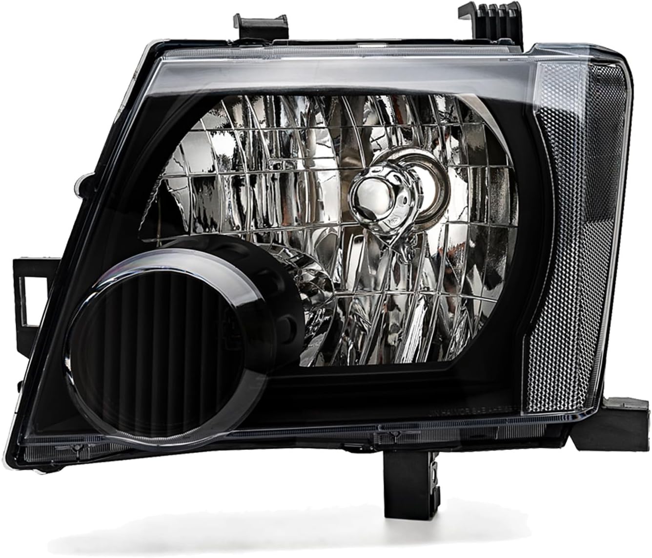 Headlights Assembly Fit For 2005 2006 2007 2008 2009 2010 2011 2012 2013 2014 2015 Nissan Xterra Black Housing Clear Lens Halogen Headlamp Driver & Passnger Side Replace NI2502161 26010EA025