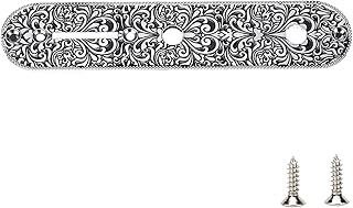 34.2mm x 160mm Telecaster Control Plate Electric Guitar Control Plate with 3.7mm/8.6mm Diameter Pot Holes for Electric Guitar Telecaster TL TELE Replacement Parts(Silver)