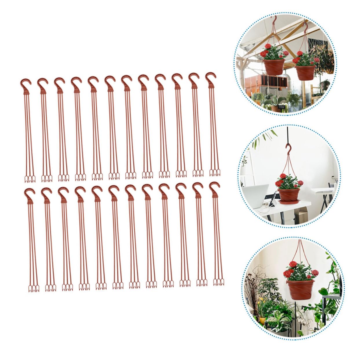 ibasenice Crochets Suspendre Faciles à Assembler Lot de 60 en Plastique Multifonctionnels pour Plantes pour Pots de Fleurs et Jardinières, Salon ou Table à Manger