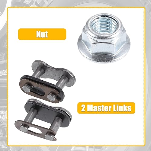 Miniatura 5 de X AUTOHAUX 1 Unidades Motocicleta Mini Bike Cadena Tensor Rodillo con Resorte 420 Cadena 42L Enlace para Baja Motorsports Mini Bike MB165 MB200