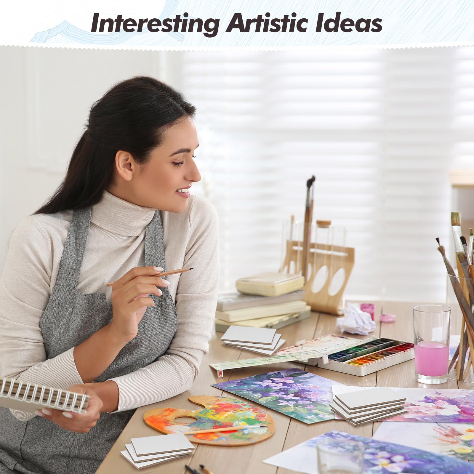Snapklik.com : Engrowtic 50 Pcs Magnetic Painting Canvas Panel Mini ...