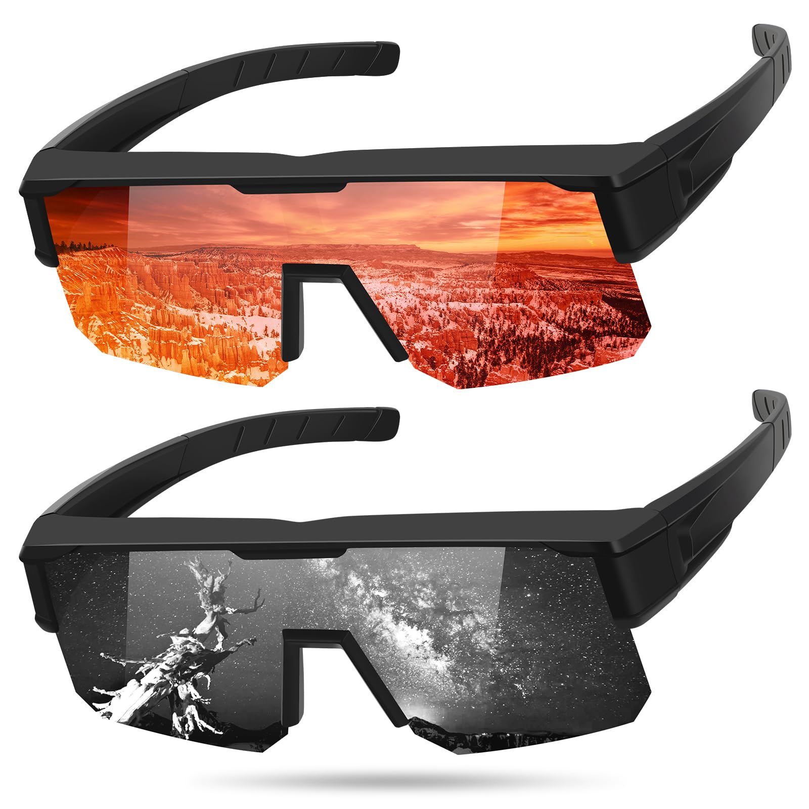 Gafas de sol polarizadas para hombres y mujeres, UV400 para bicicleta, envolventes, para conducción, pesca, ciclismo