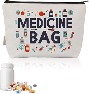 Medikamententasche, Reiseapotheke Tasche, Notfalltasche, Erste Hilfe Tasche Leer, Medizin Aufbewahrungstasche, Tragbar Medikament Tasche, Tragbar für Zuhause, Schule, Büro, Outdoor, Reisen