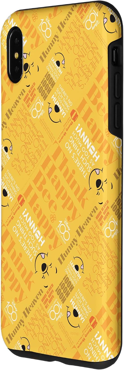 iPhone XS Max Disney 100 Winnie the Pooh Smile Think Happy Bee Happy D100 Case