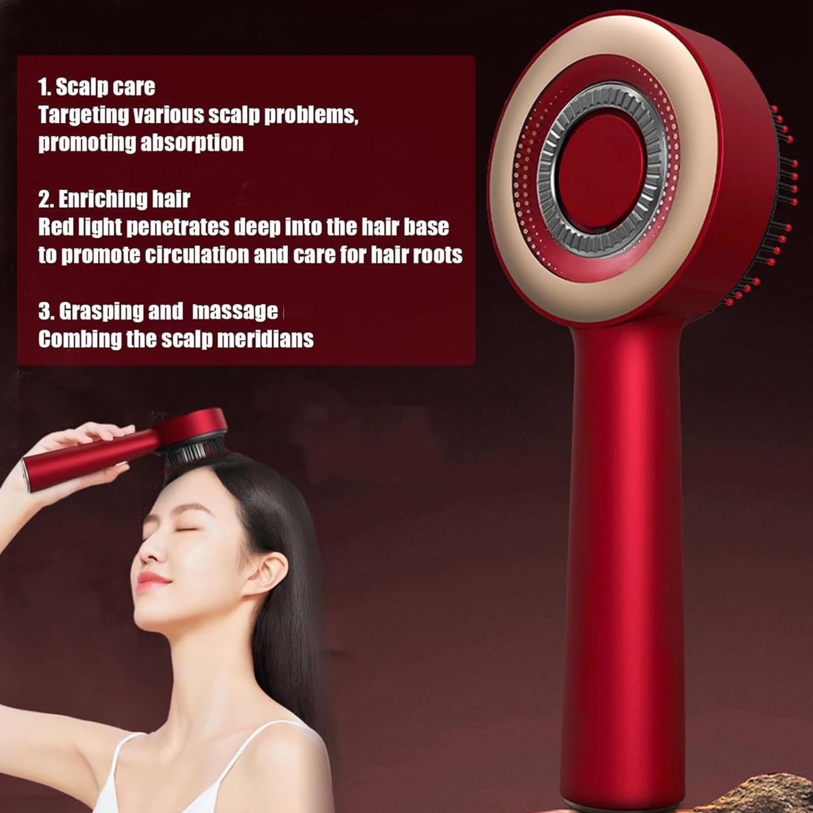 Scalp Massage Comb, Hair Oil Applicator, Electric Scalp Massager, Hair Growth Stimulation, Hair Massager Electric Scalp Massager Scalp Massaging Brush for Stimulates Hair Growth