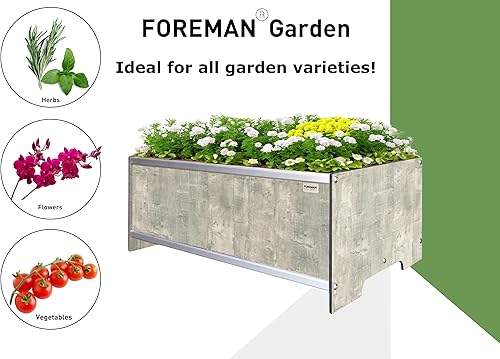Miniatura 26 de Foreman Cama de jardín elevada con patas, caja de jardín al aire libre, maceta para exteriores, 36 pulgadas de largo x 12 pulgadas de ancho x 25
