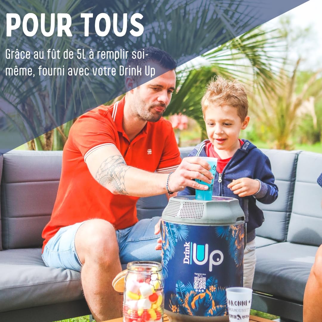 DRINK UP décor Infinity Tireuse Portative 10 verres 1 ceinture porte verres 20h froid sans électricité bières cocktails
