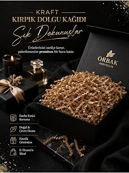Kahverengi Kraft Zigzag K rp k Dolgu Ka d  50 Gr   Kutu  i S sleme ve Hediye Paket Dolgusu