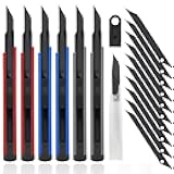 DOWELL Utility Knife Box Cutter Retractable Hobby Knife 6-Piece with 20-Piece 9mm Snap-Off Blades Heavy Duty Aluminium Handle Cutting Cardboard Boxes or DIY HY040108