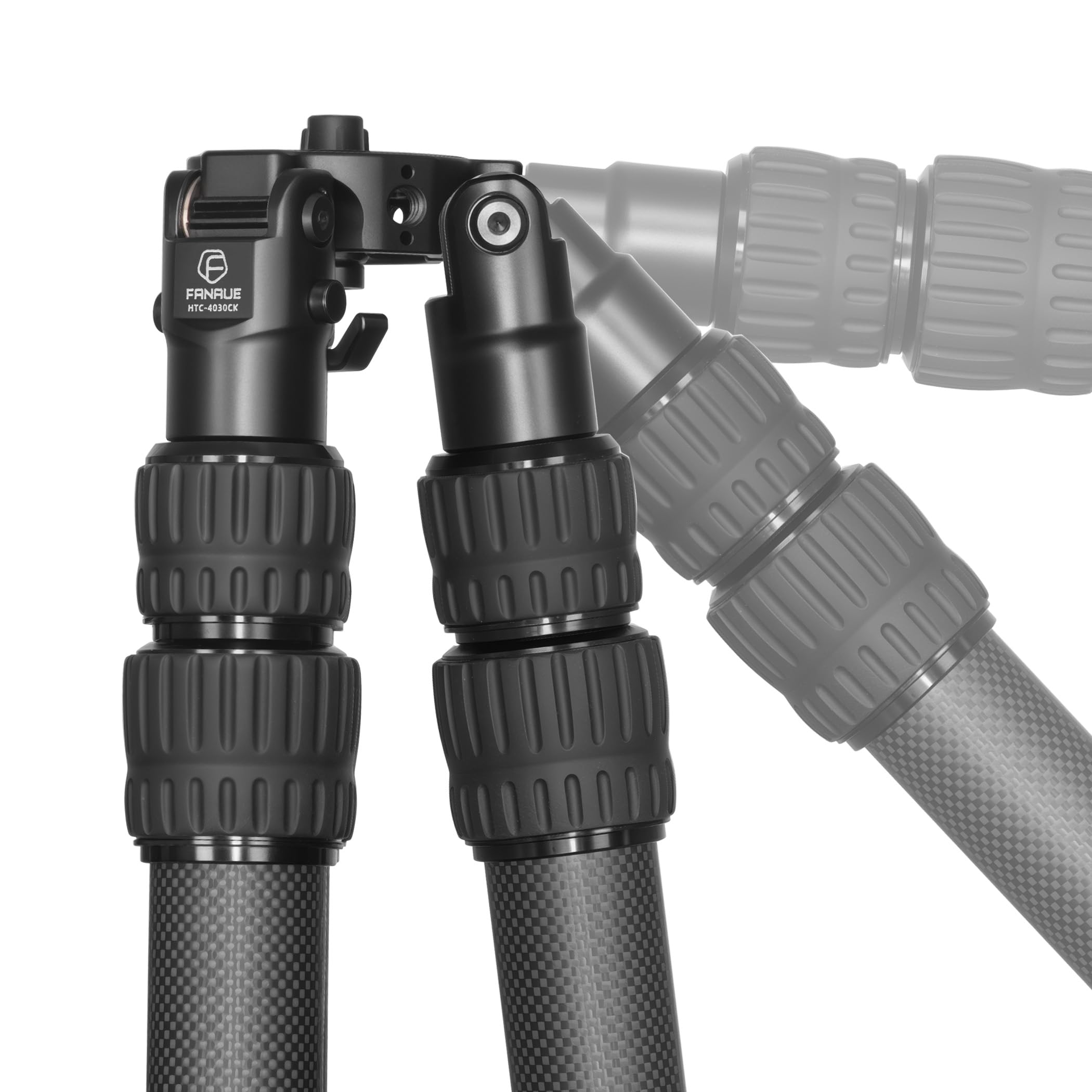 Treppiede in fibra di carbonio, treppiede professionale per fotocamera da 172,7 cm, compatto e leggero, con gambe a 3 sezioni, carico fino a 18,1 kg, per fotocamera DSLR - 4030