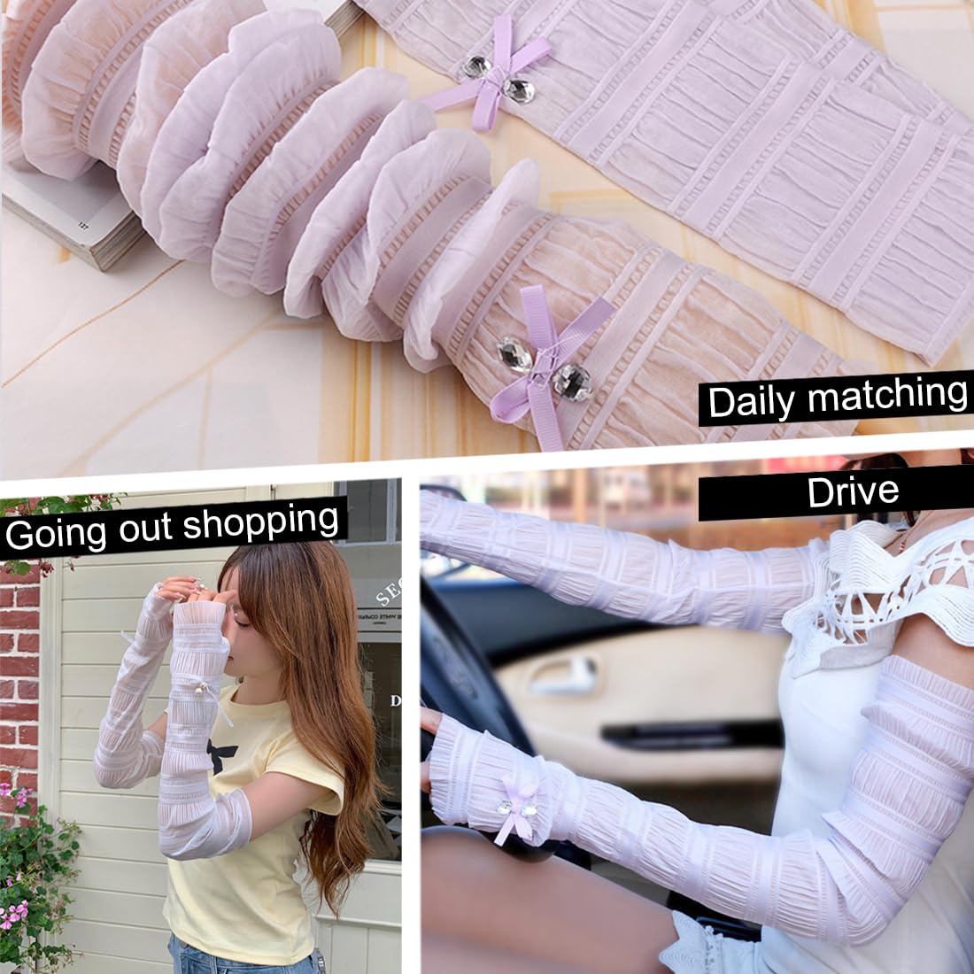 Manicotti Protezione Solare UV - Traspiranti, Anti-UV, Per Sport All'Aperto, Nylon E Spandex