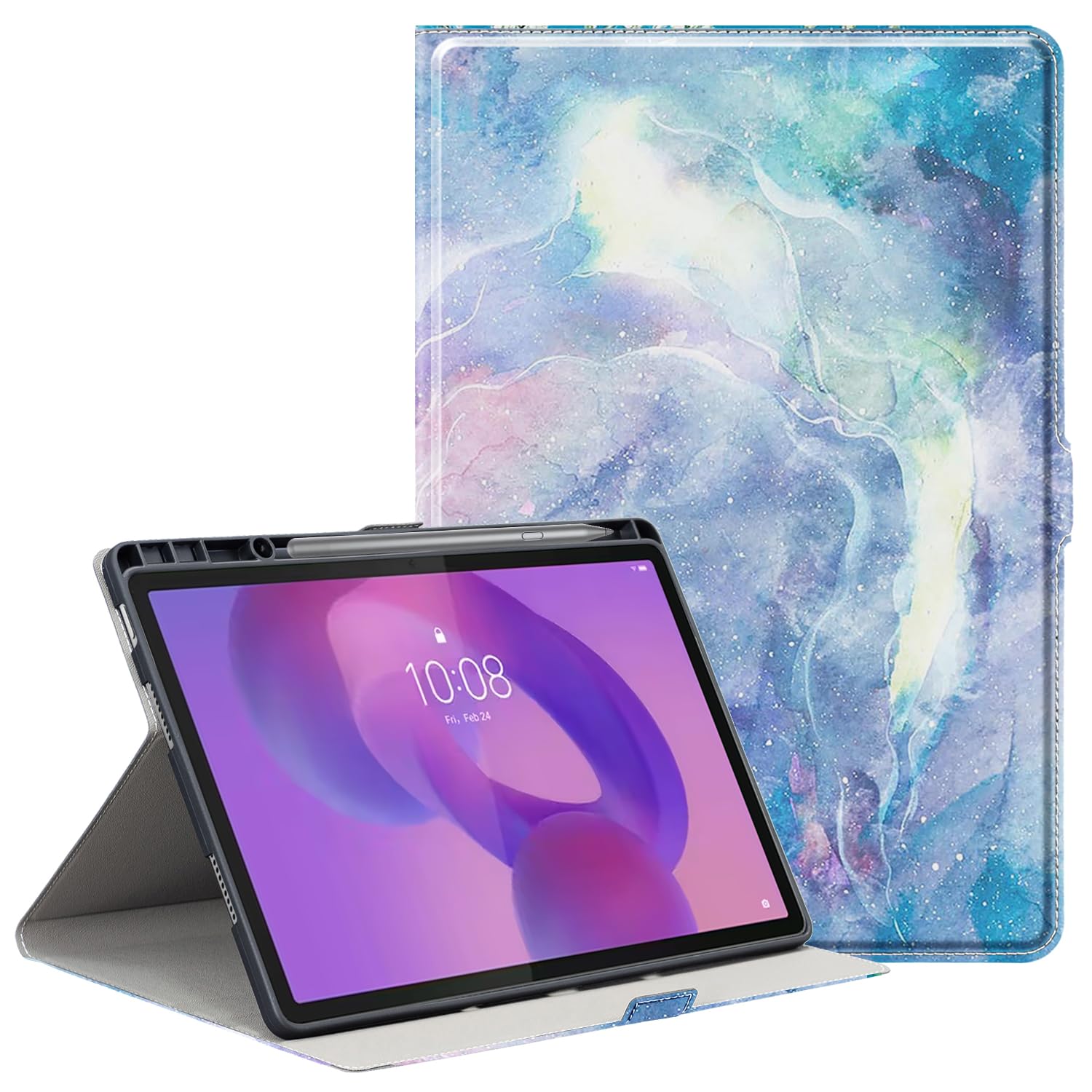 Amazon.co.jp: Derwere Lenovo Idea Tab Proケース ペンホルダー付き 