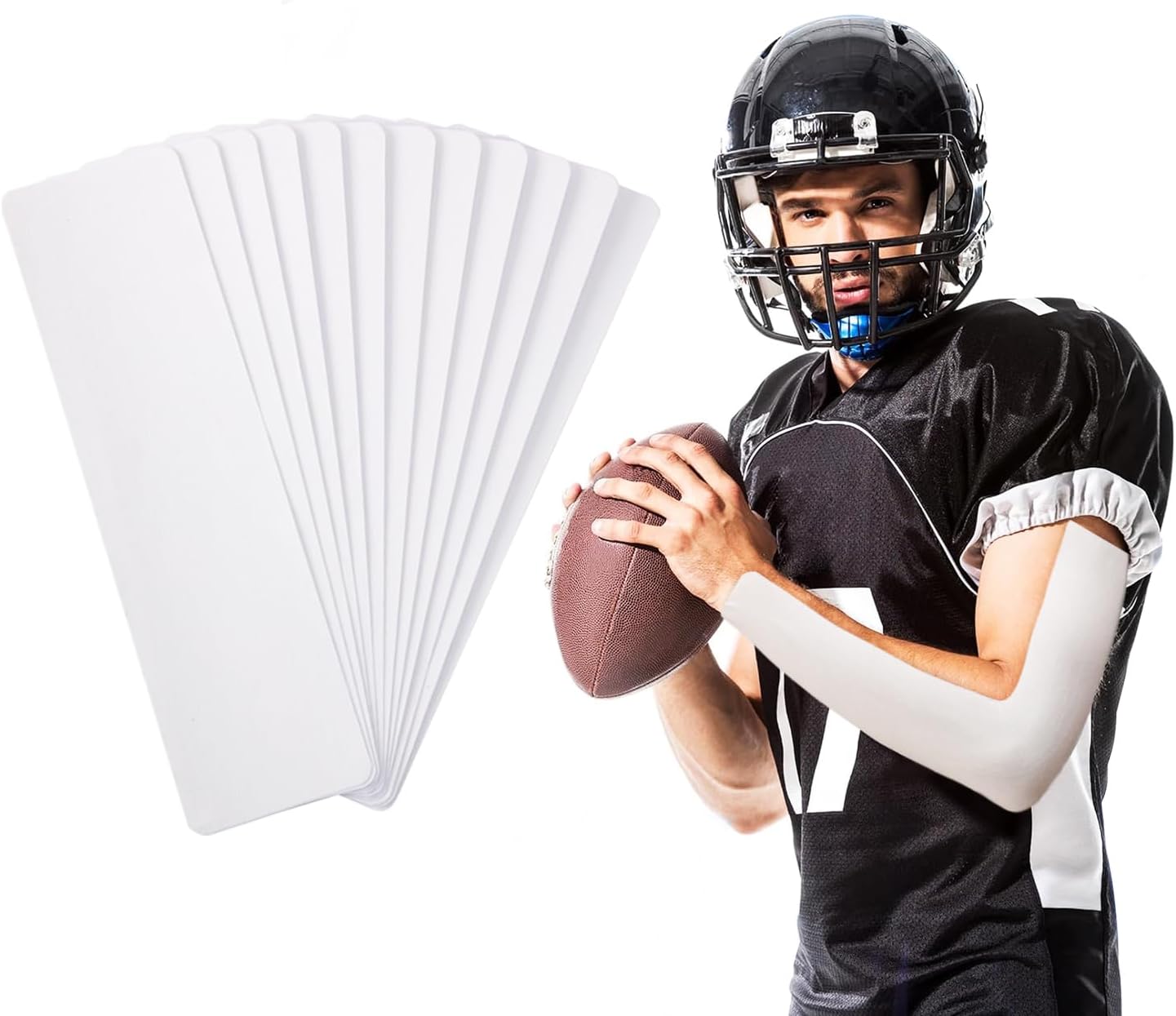 popbobpopbob Turf Tape Football Sports Athletic Tape, 12 Pcs Waterproof Extra Wide Kinesiology Tape for Arm, White 3.94 x 14 Inch