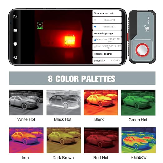 Cámara térmica USB-C Android HT-203U 512x384 resolución miniatura 3