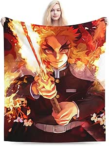 Amazon.com: Rengoku Kyoujurou Blanket Soft and Warm Lightweight Fluffy ...