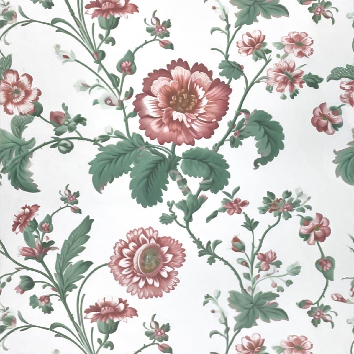 Laatse Bird Wallpaper Peel and Stick Modern Wallpaper 17.5" x 393" Vintage Floral Contact Paper Self Adhesive Wallpaper Leaf Wall Paper for Kitchen Cabinets Walls