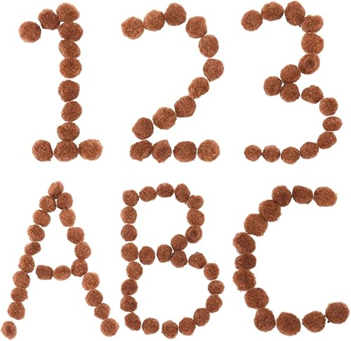 Miniatura 33 de Blulu - Pompones para manualidades y suministros de hobby, 500 unidades, 0.5 in Rojo