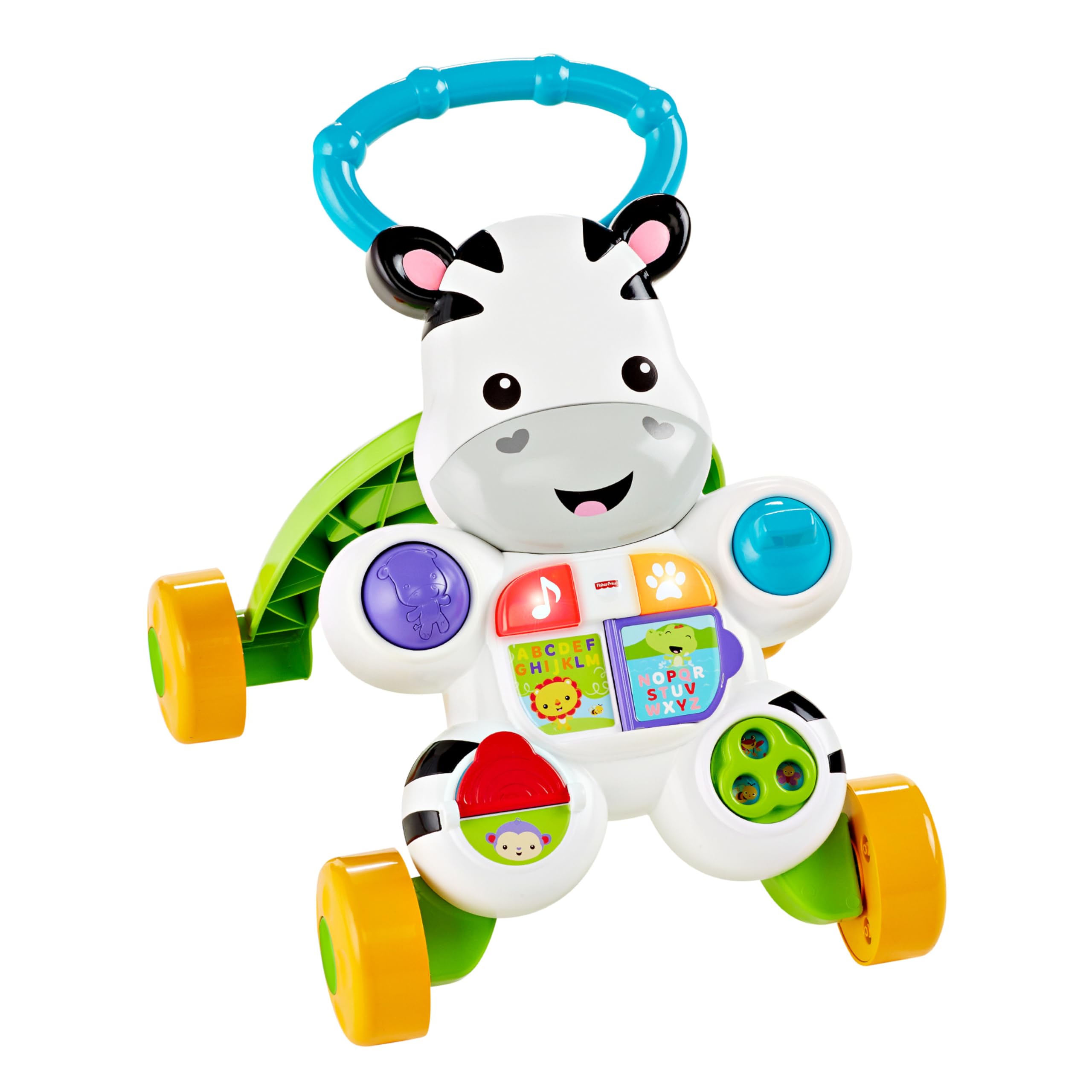 Fisher-Price Ríe y Aprende Cebra parlanchina Primeros Pasos, Andador correpasillos bebé +6 Meses, versión español (DLD87)
