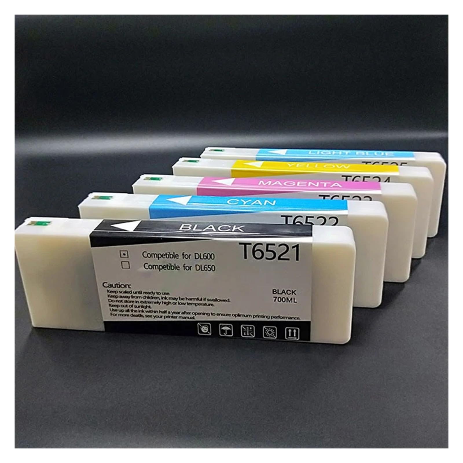 Generico T6521 T6525 Cartuccia Inchiostro 700ML Chip Compatibile Fuji DL600