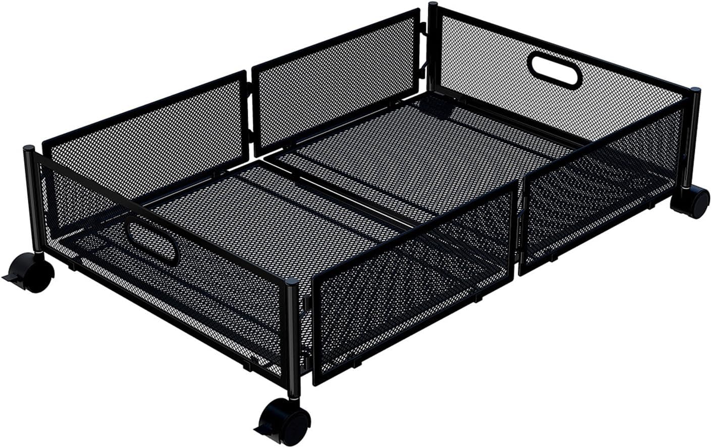 Under Bed Organizer - Clothes Storage Under Bed, Bedroom Storages Drawer Organizers, Under Beds Storage Container, Shoe Organizer Containers | Large Capacity Rolling Metal Drawer for Clothes, Blankets