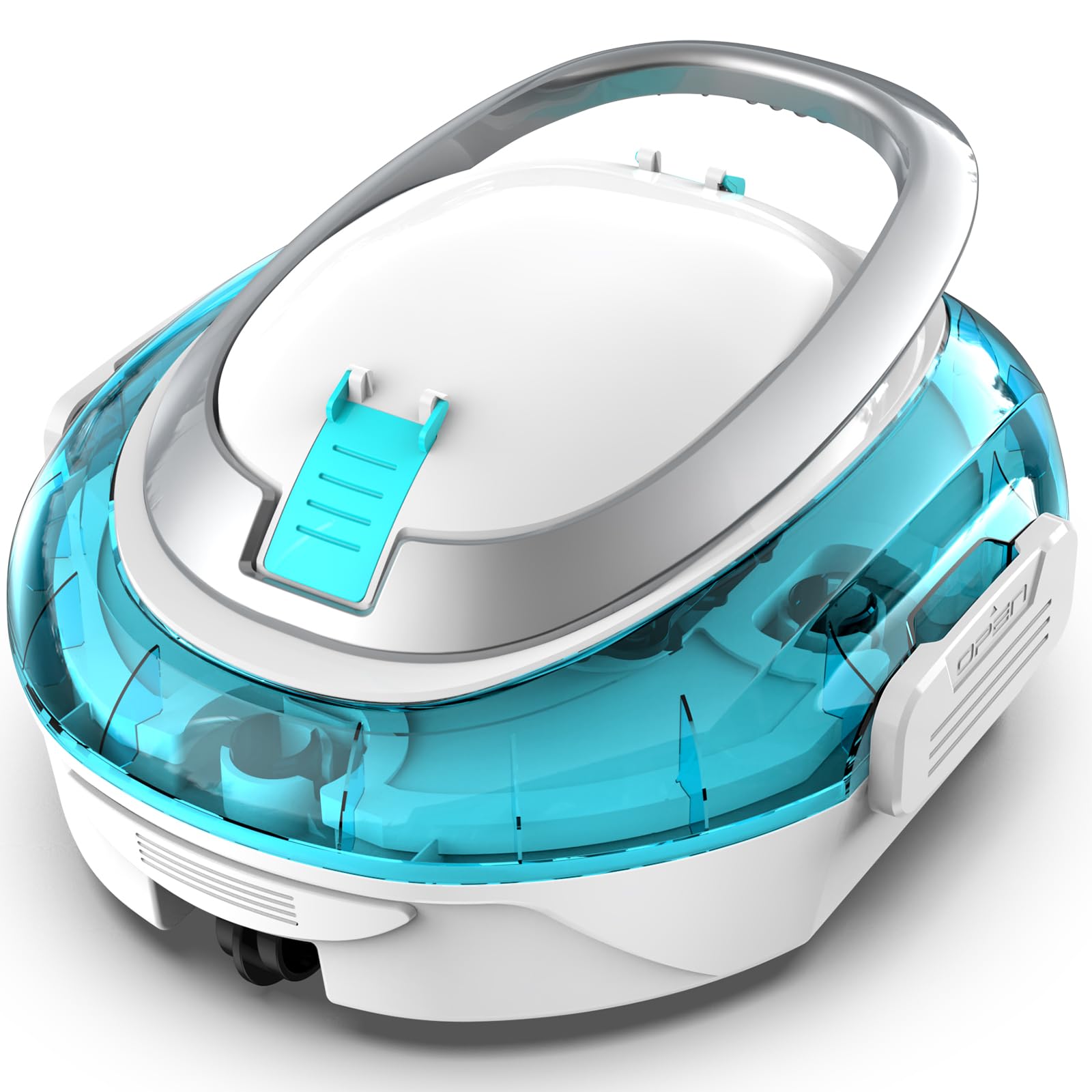 S2 Robotic Pool Cleaner for Above Ground Pools, White Blue | Dual-Layer Filtration, 90-Min Runtime, Cordless Automatic Pool Vacuum with Dual Motors, 861 Sq.Ft Coverage