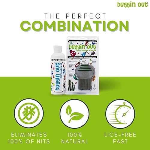 Miniatura 6 de buggin out Tratamiento para piojos con aceite de dimeticona 100% de 8 onzas, seguro para niños y adultos, trata de 1 a 2 personas, 100% eficaz